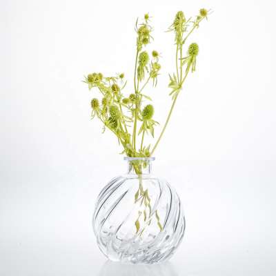 Unique Flower Vases Art Glass Vase  Amber Centerpiece Vases For Table