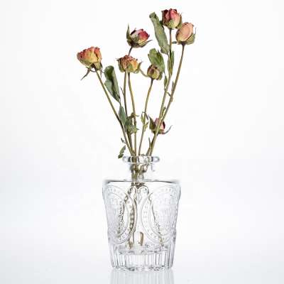 Custom Clear flower Glass Vase For Home And Wedding Decoration