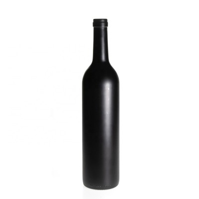 Supplier Glass Matte Black 750ml Wine Bottle Champagne Red Wine Bottle Manufacturers