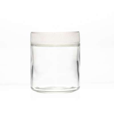 Cosmetic Packaging 100ml Clear Straight Round Cylinder Glass Cream Jar