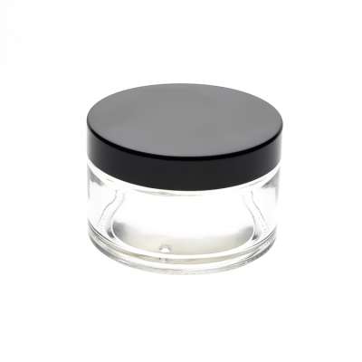 Cosmetic Container 200ml Round Cylinder Clear Empty Body Cream Glass Jar Wholesale