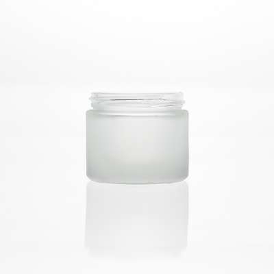 beauty industry use 100g skincare cream packaging 4oz frosted glass cosmetic cream jar with lid