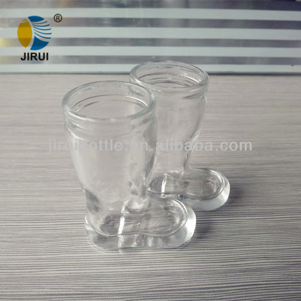 shoe shape clear glass wine cup