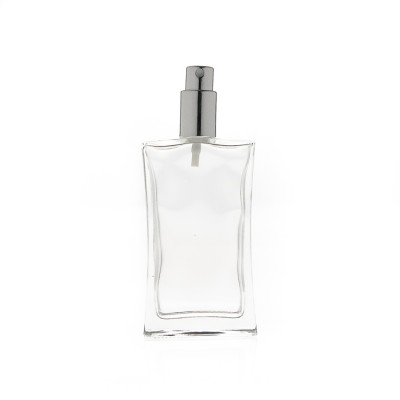 Cosmetic 100ml 10cl 3.5oz Luxury  Crystal Empty Square Shaped Glass Perfume Bottle with Pump Spray