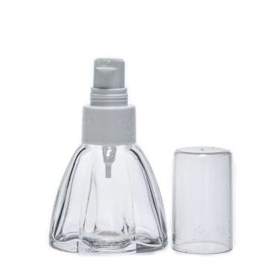 50ml Cosmetic Packaging Mini Empty flower shape Clear Travel Perfume Atomizer Spray Glass Bottles