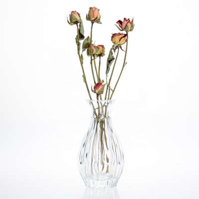 Wedding  Home Decor 113mm Tall  Small Clear Glass Flower Vase Modern