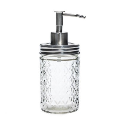 cylinder round engraving glass mason jars 250 ml shampoo glass hand sanitizer bottle with spray pump